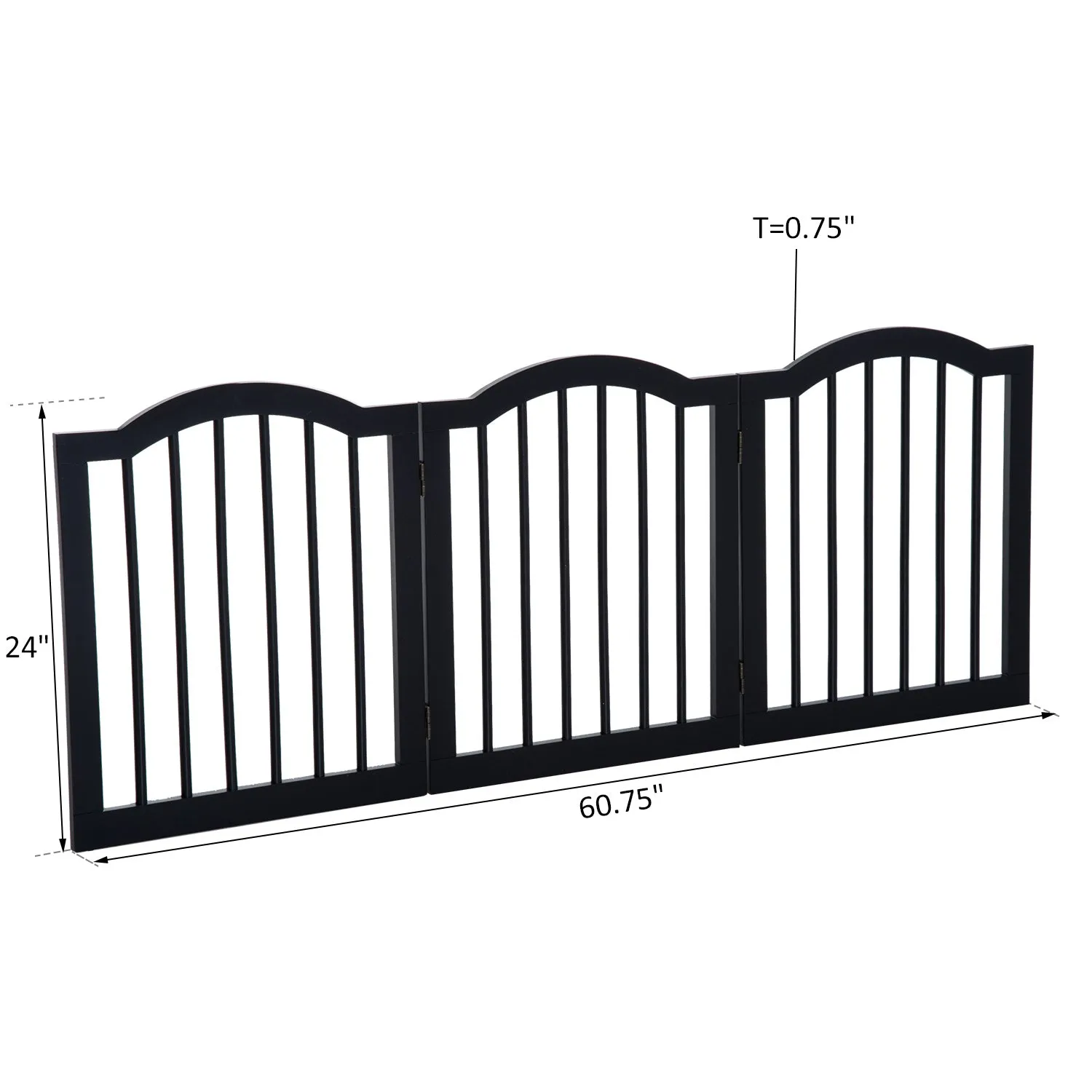 3 Panel Pet/ Dog Gate - Black