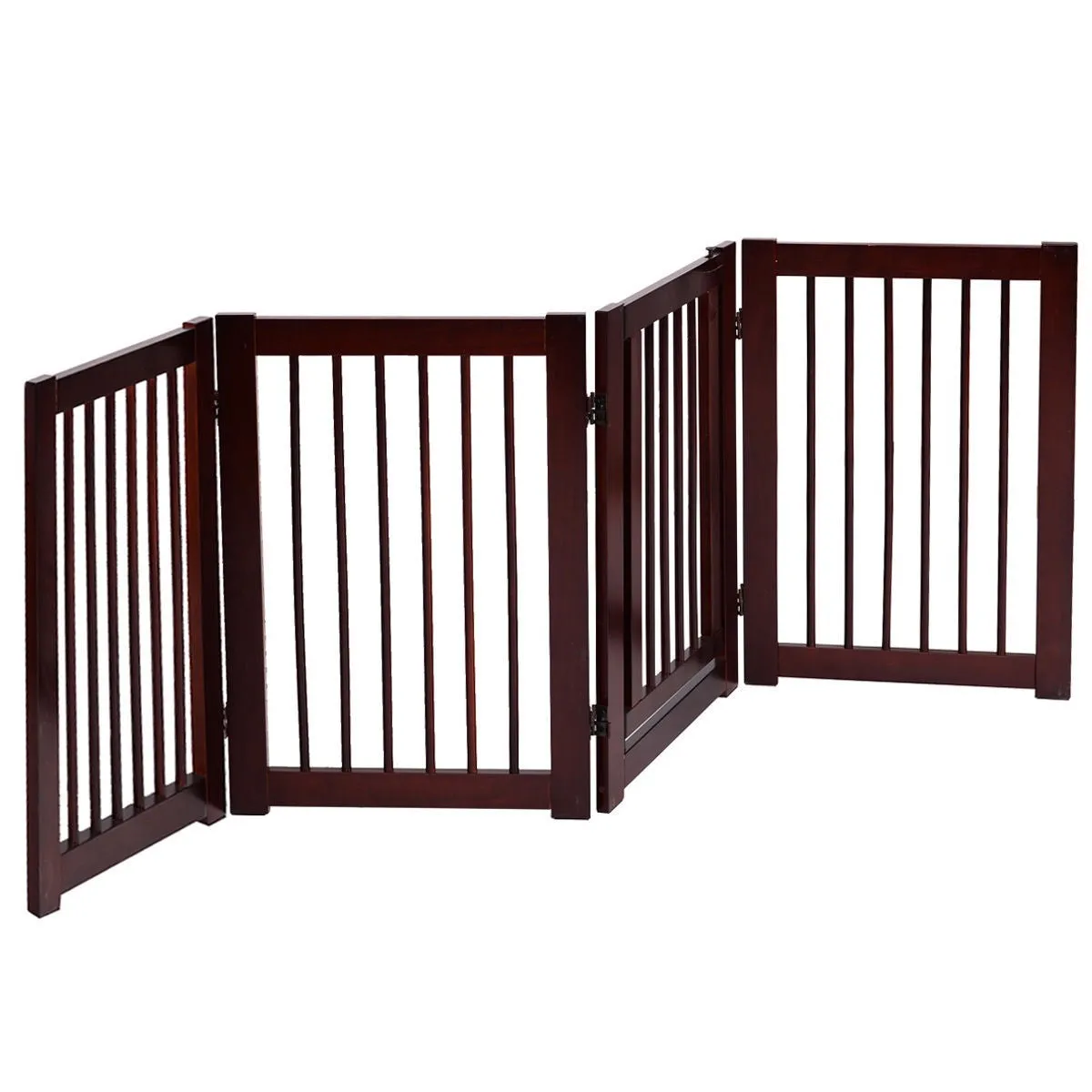 4 Panel Wooden Pet/ Dog Fence - Cherry