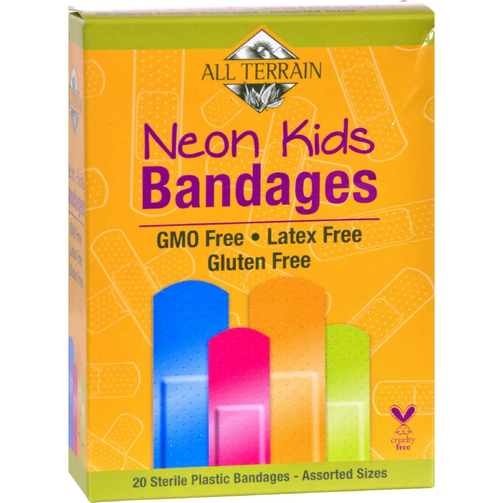 All Terrain Bandages - Neon Kids - Assorted - 20 Count