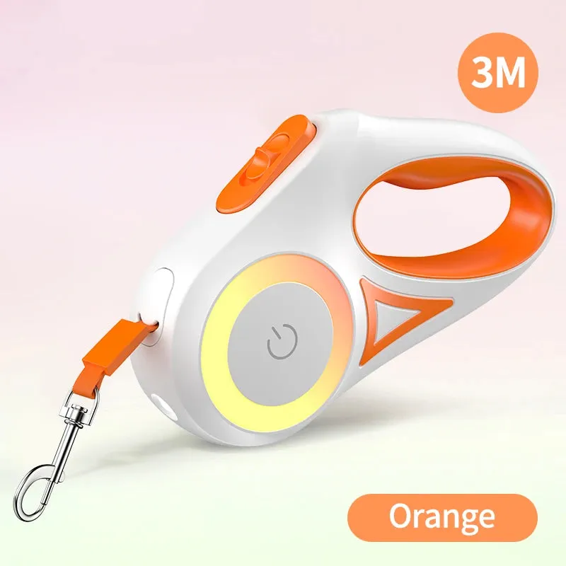 Automatic Retractable Dog Leash LED Luminous.