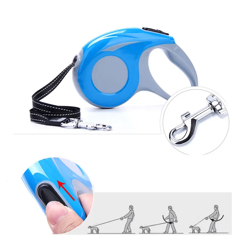 Automatic retractable dog leash