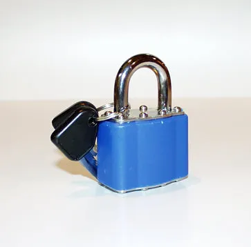 Blue padlock