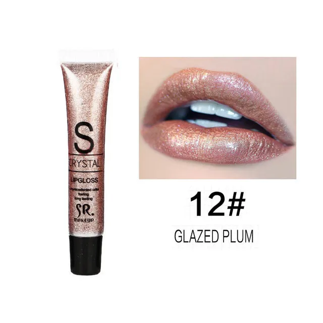 Brand Makeup Crystal Liquid Lips Cosmetics Long Lasting Lipstick Moisturizer Shining Diamond Shimmer Glitter Lip Gloss