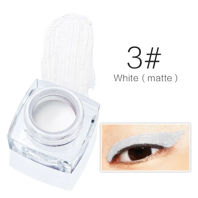 Brand Makeup Eyes Colors Pigment White Black Brown Eye Liner Pencil Maquillage Cosplay Matte Shimmer Waterproof Eyeliner Gel