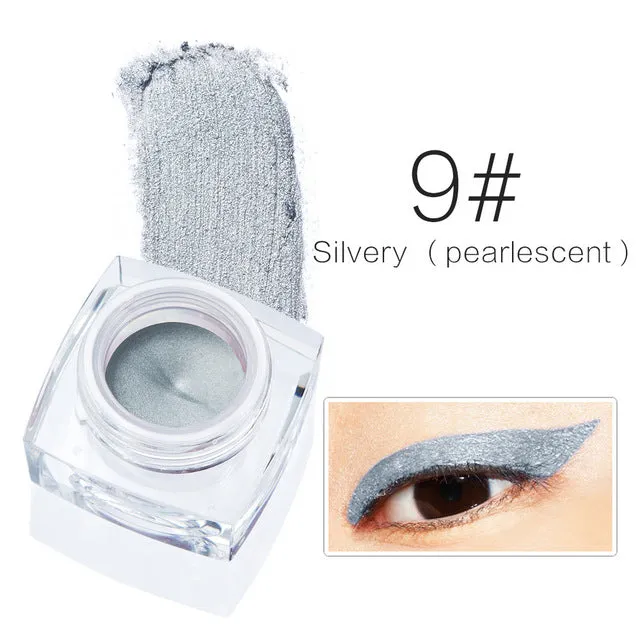 Brand Makeup Eyes Colors Pigment White Black Brown Eye Liner Pencil Maquillage Cosplay Matte Shimmer Waterproof Eyeliner Gel