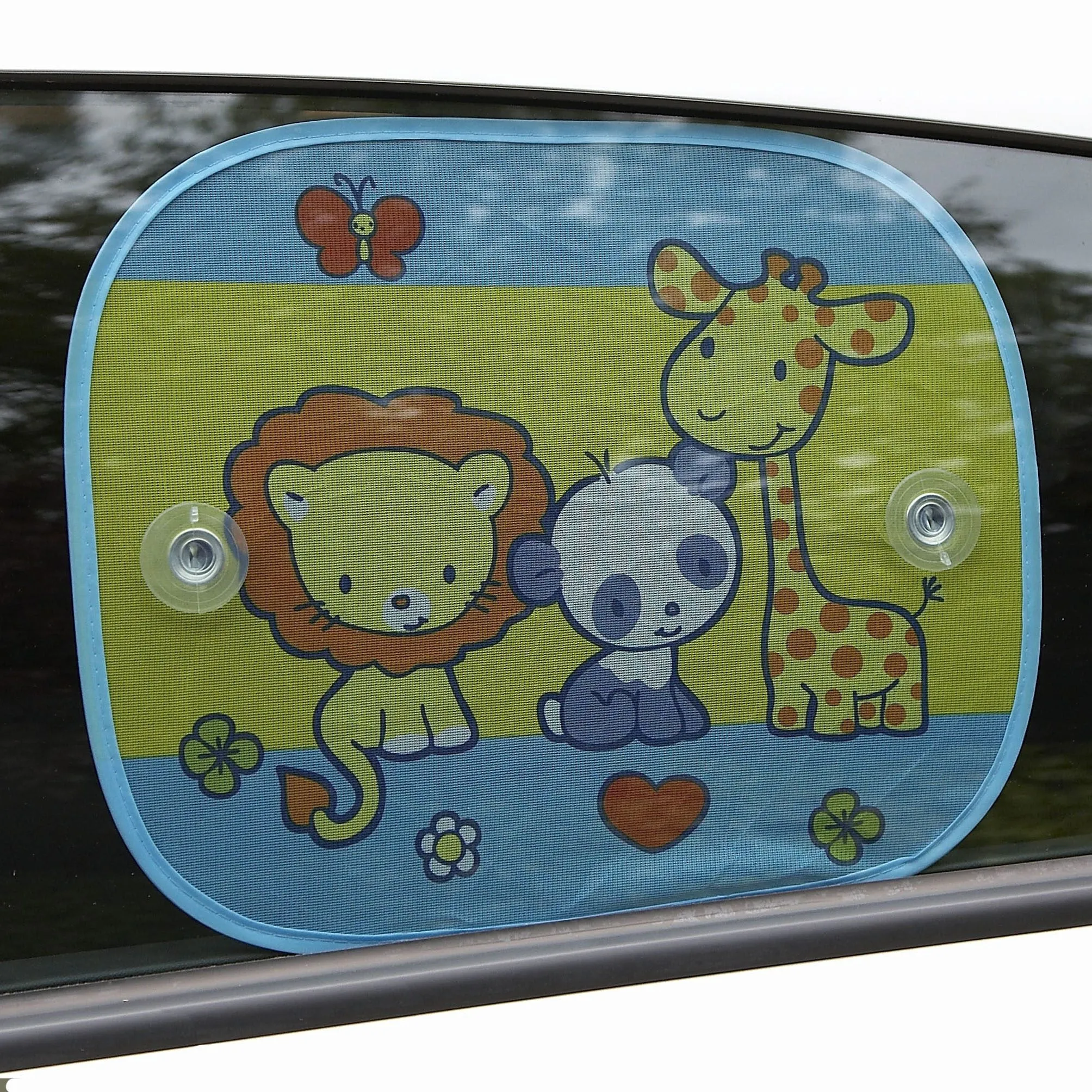 Clippasafe Safari Fun Sun Screens Multi Coloured 2-Pack