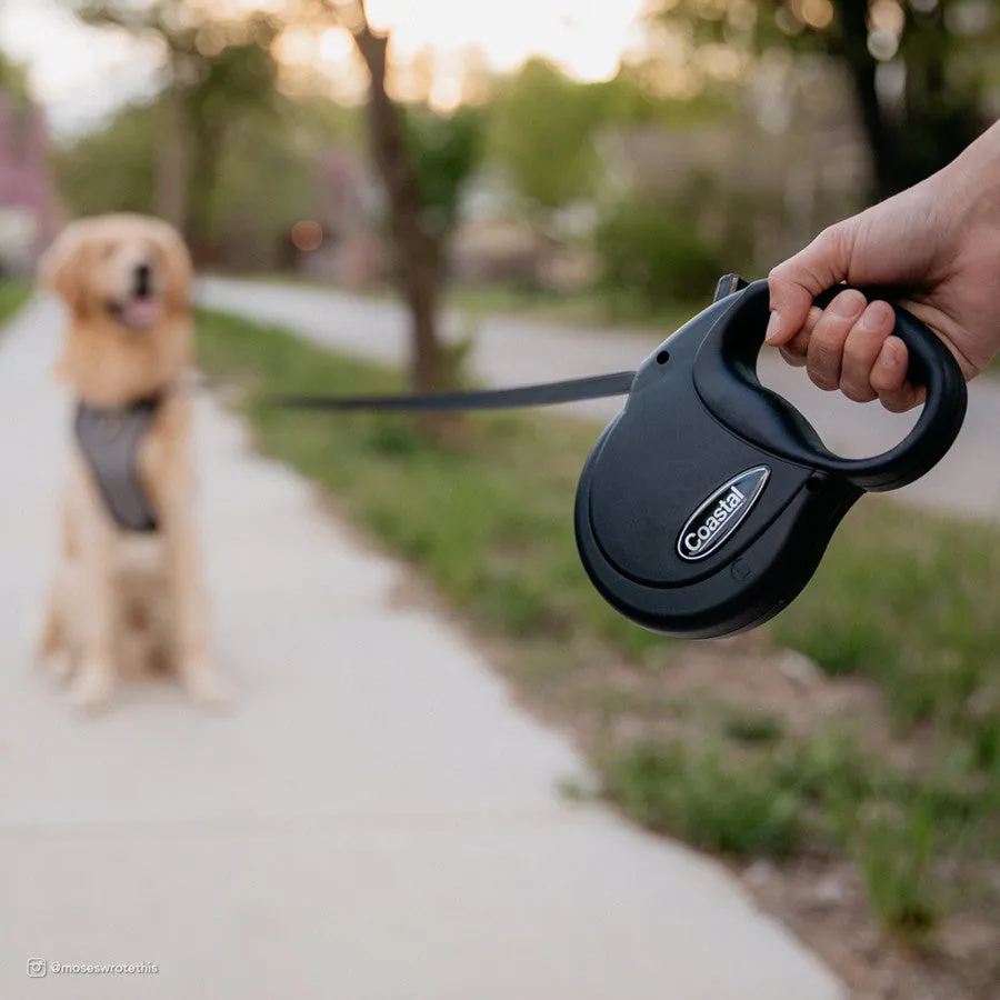 Coastal Retractable Dog Leash Black 16 ft, LG