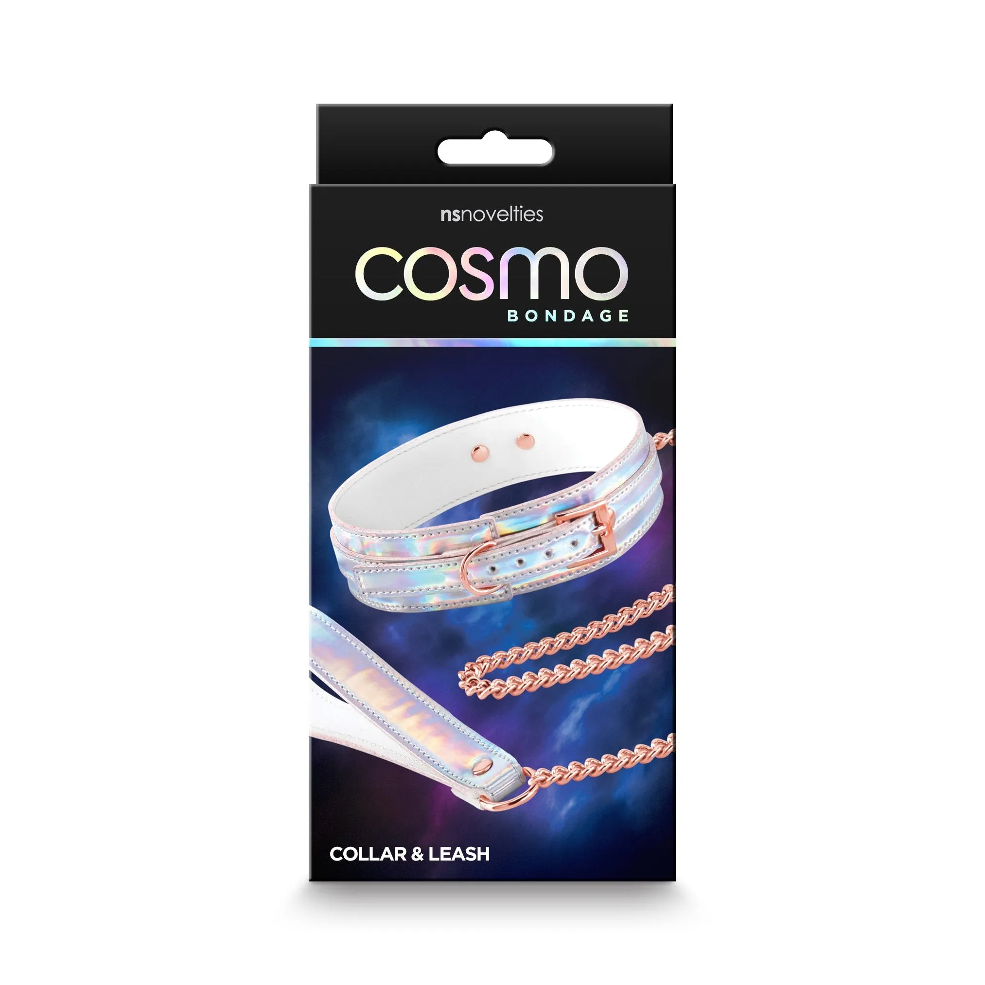 Cosmo Bondage - Collar and Leash - Rainbow