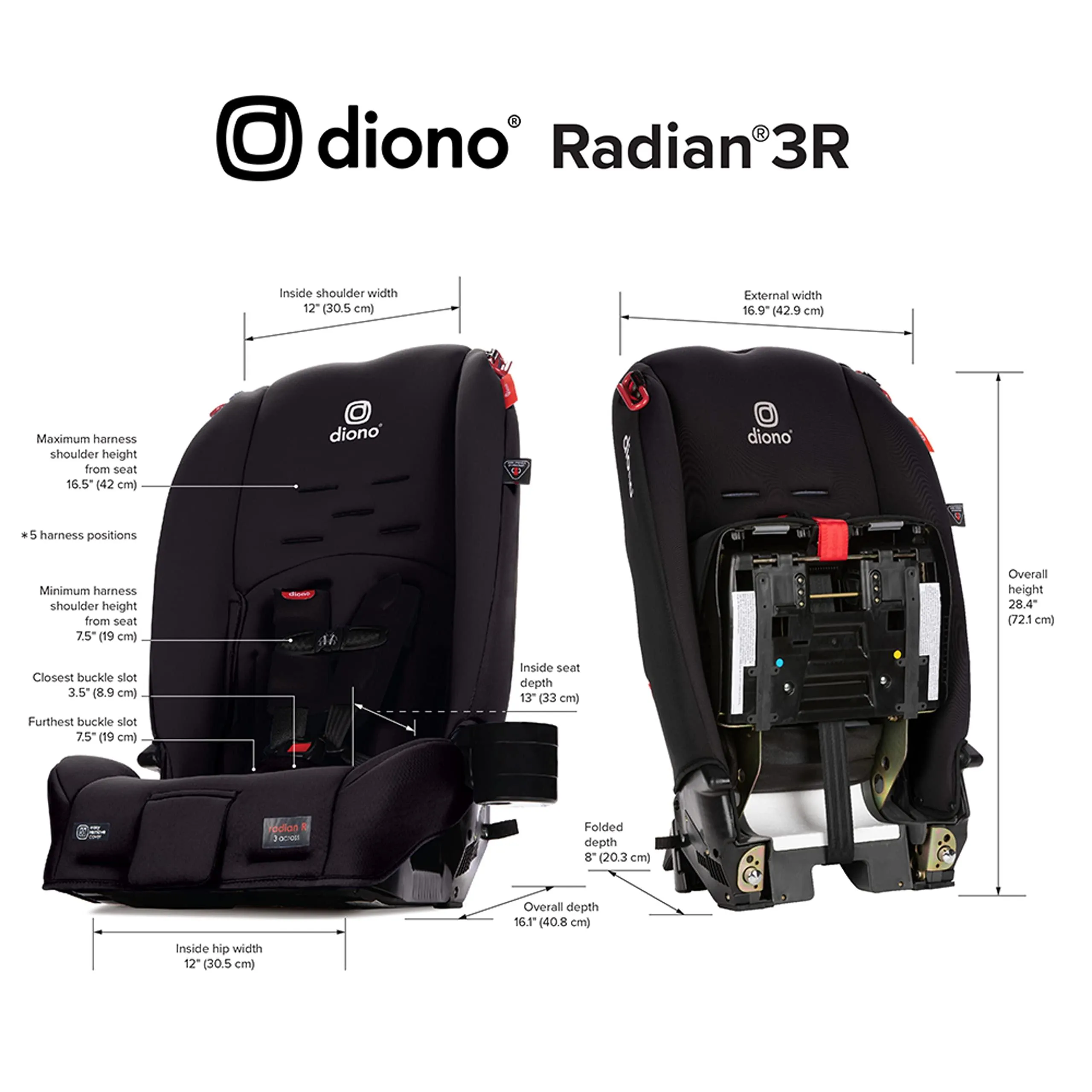 Diono Radian 3R, 3-in-1 Convertible Car Seat