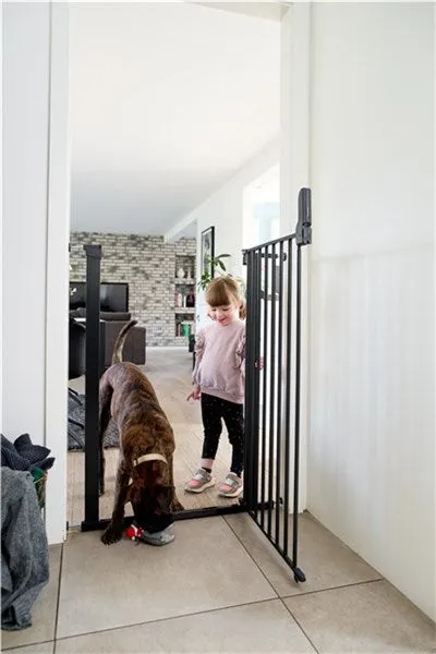 DogSpace BONNIE extra tall Pet gate metal gate BLACK