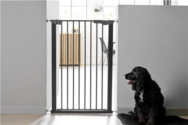 DogSpace BONNIE extra tall Pet gate metal gate BLACK