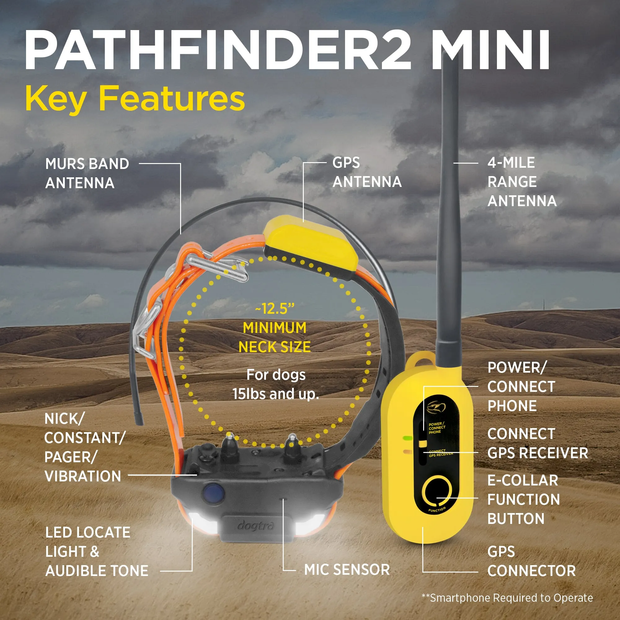 Dogtra PATHFINDER2 MINI GPS Dog Tracking and Dog Training System