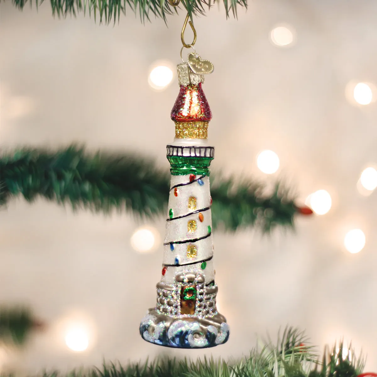 Holiday Lighthouse Ornament