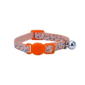 Li'l Pals Elastic Kitten Collar, Orange Triangles