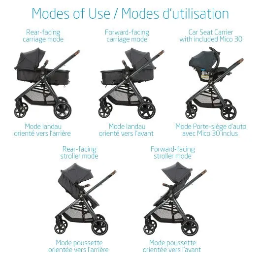 Maxi Cosi Zelia Max 5-in-1 Modular Travel System | Northern Grey ( OPEN BOX )