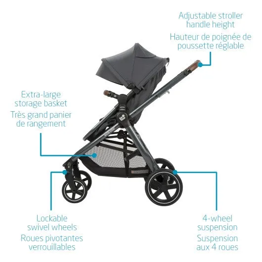 Maxi Cosi Zelia Max 5-in-1 Modular Travel System | Northern Grey ( OPEN BOX )