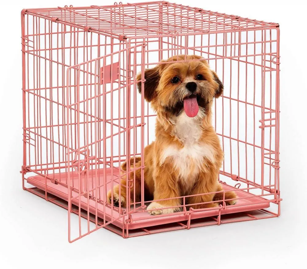 Midwest iCrate Single Door Pink Dog Crate (24" x 18")