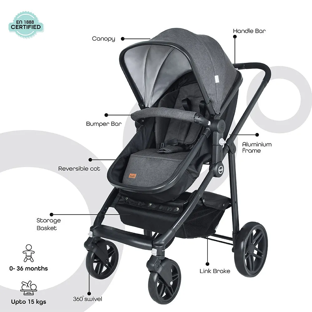 Moon Tres 3in1 Travel System Dark Grey Birth to 15 kg