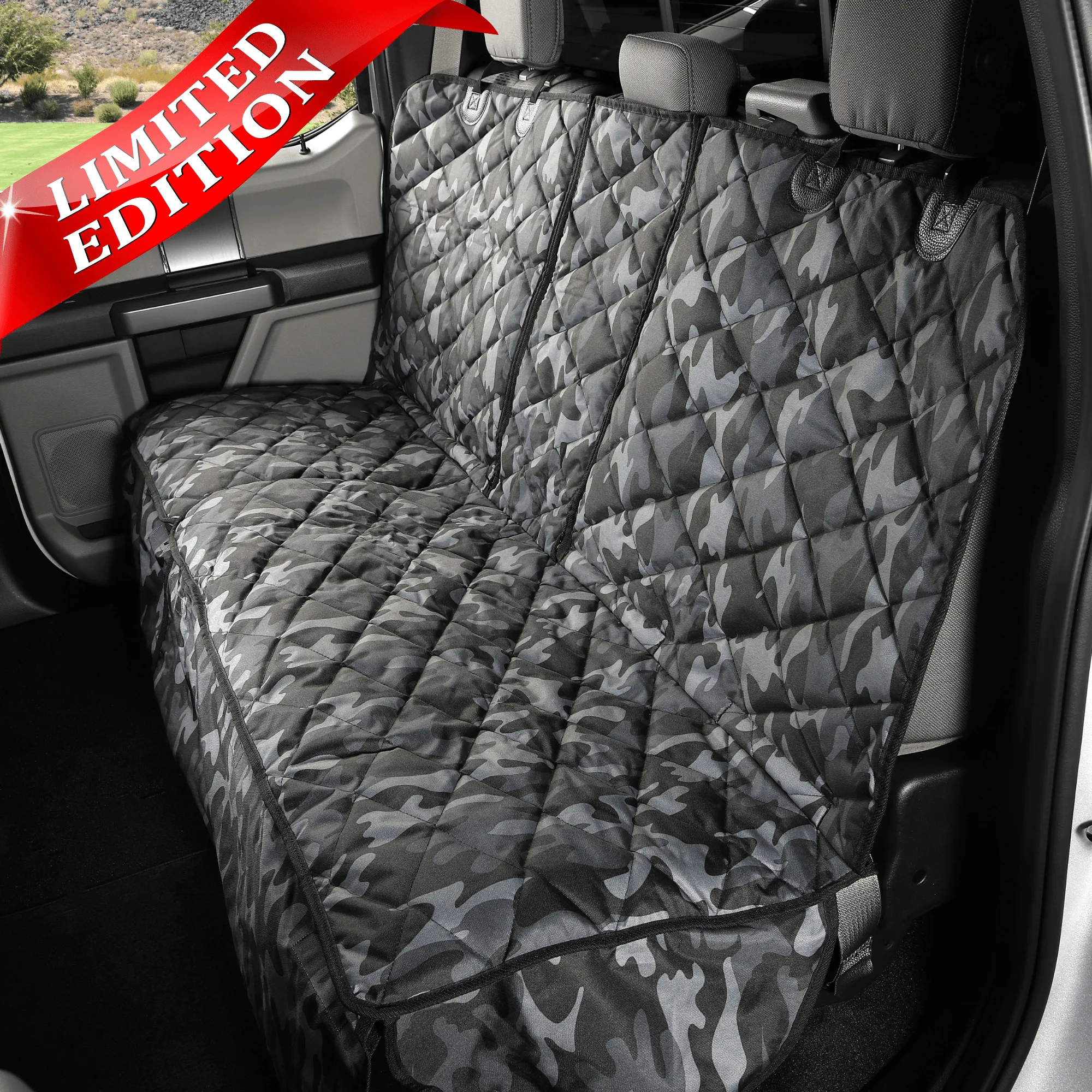 Multi-Function Split Rear Seat Cover with Hammock