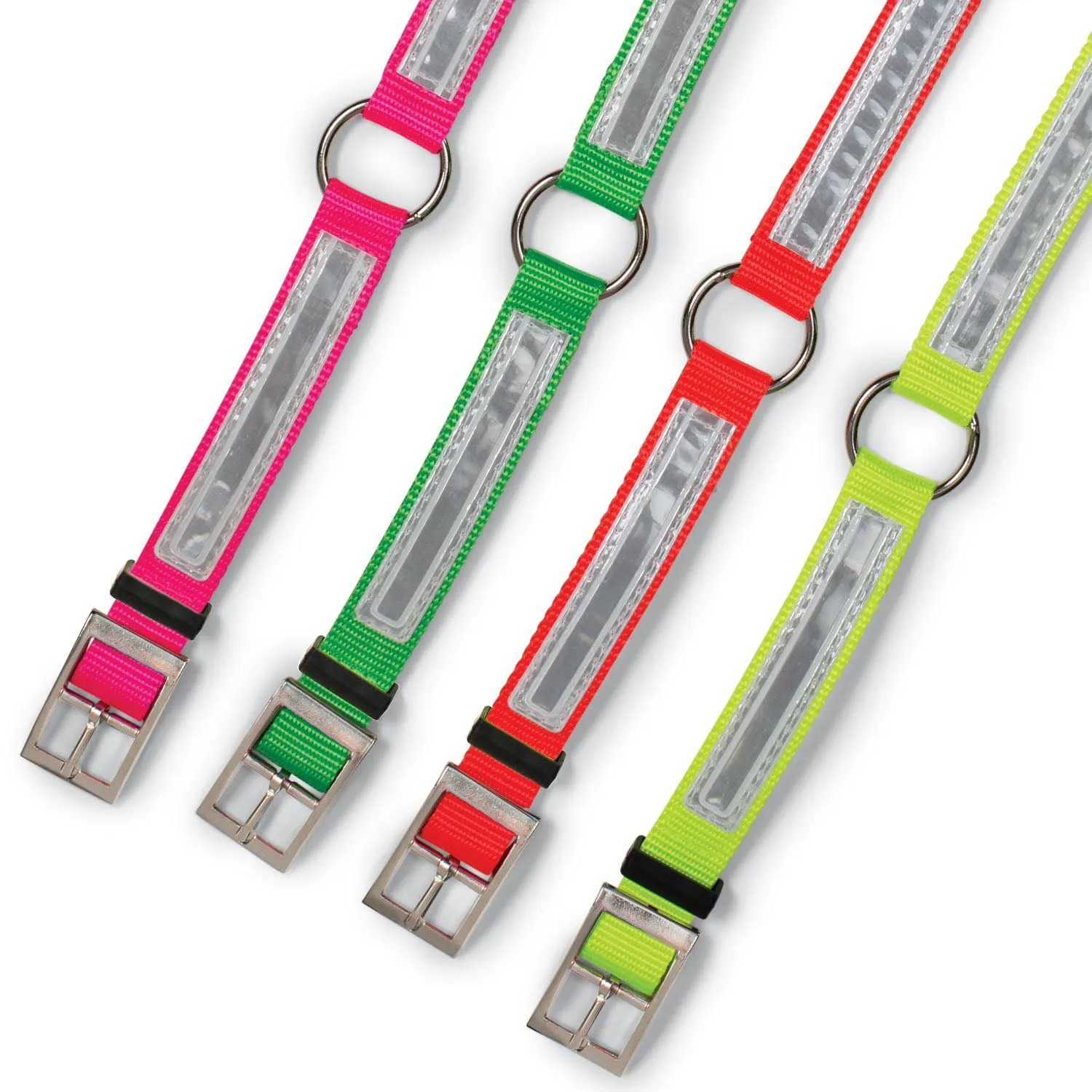 Nite Lite Hi-Viz Nylon Collar Ring-N-Center with Reflexite Strip