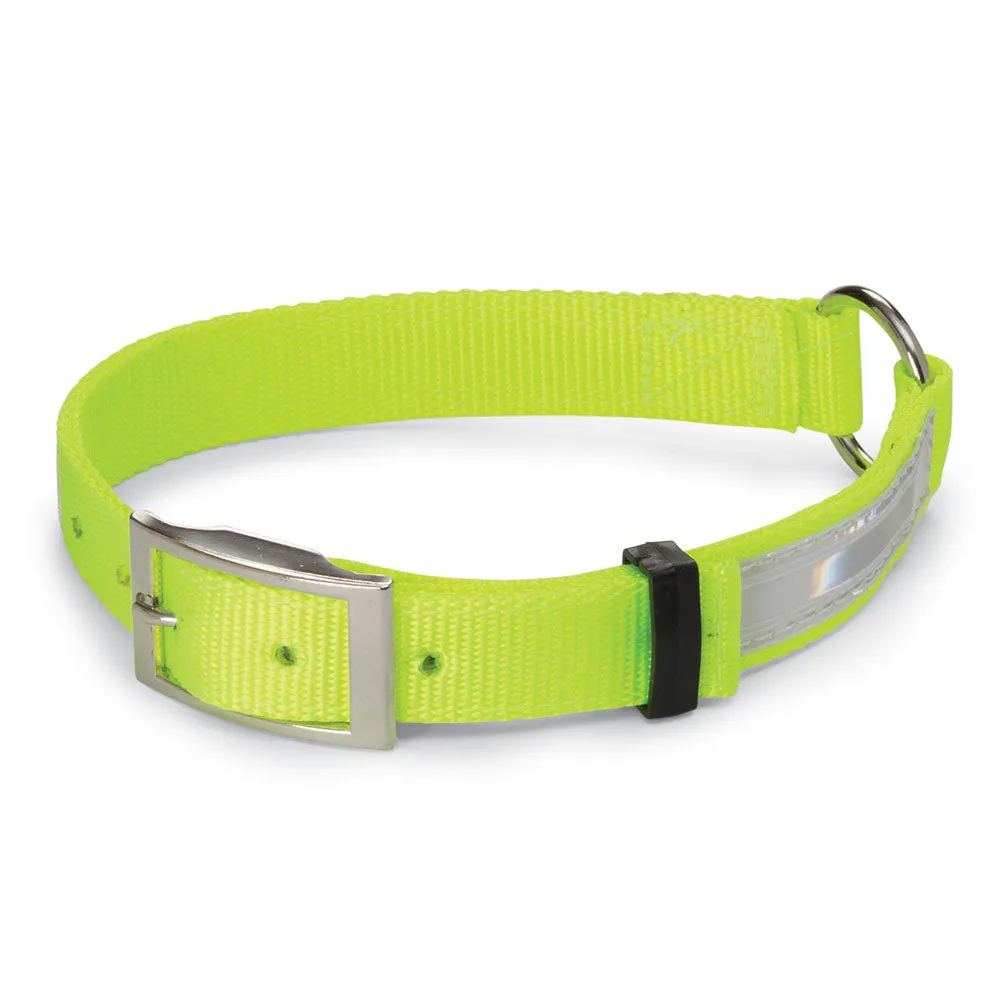 Nite Lite Hi-Viz Nylon Collar Ring-N-Center with Reflexite Strip