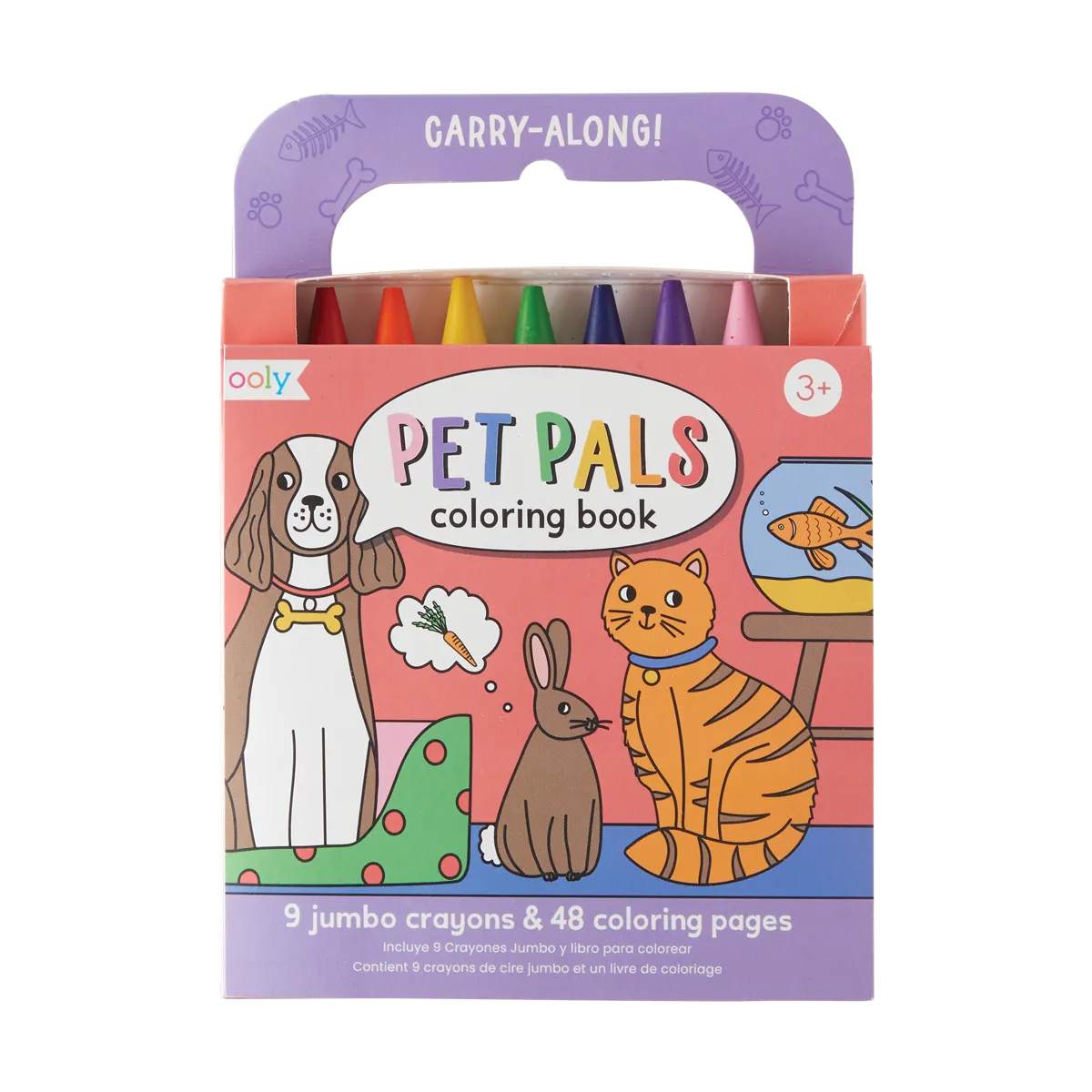 Ooly - Carry Along Coloring Book Kit - Pet Pals