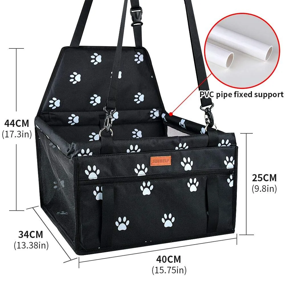 Pet Car Booster Seat - Paw Pattern