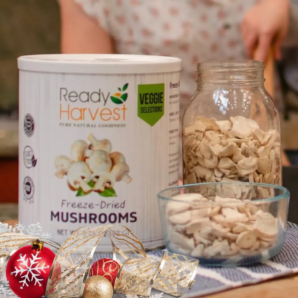 Ready Harvest Freeze-Dried Mushrooms - 30 Year Shelf Life - #10 Can