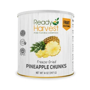 Ready Harvest Freeze-Dried Whole Food Pineapples - 30 Year Shelf Life - #10 Can