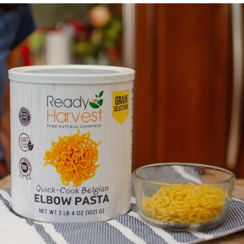 Ready Harvest Quick-Cook Pasta Elbows - 30 Year Shelf Life - #10 Can