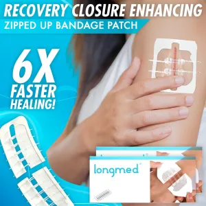 Recovery Closure Enhancing Zipped Up Bandage Patch