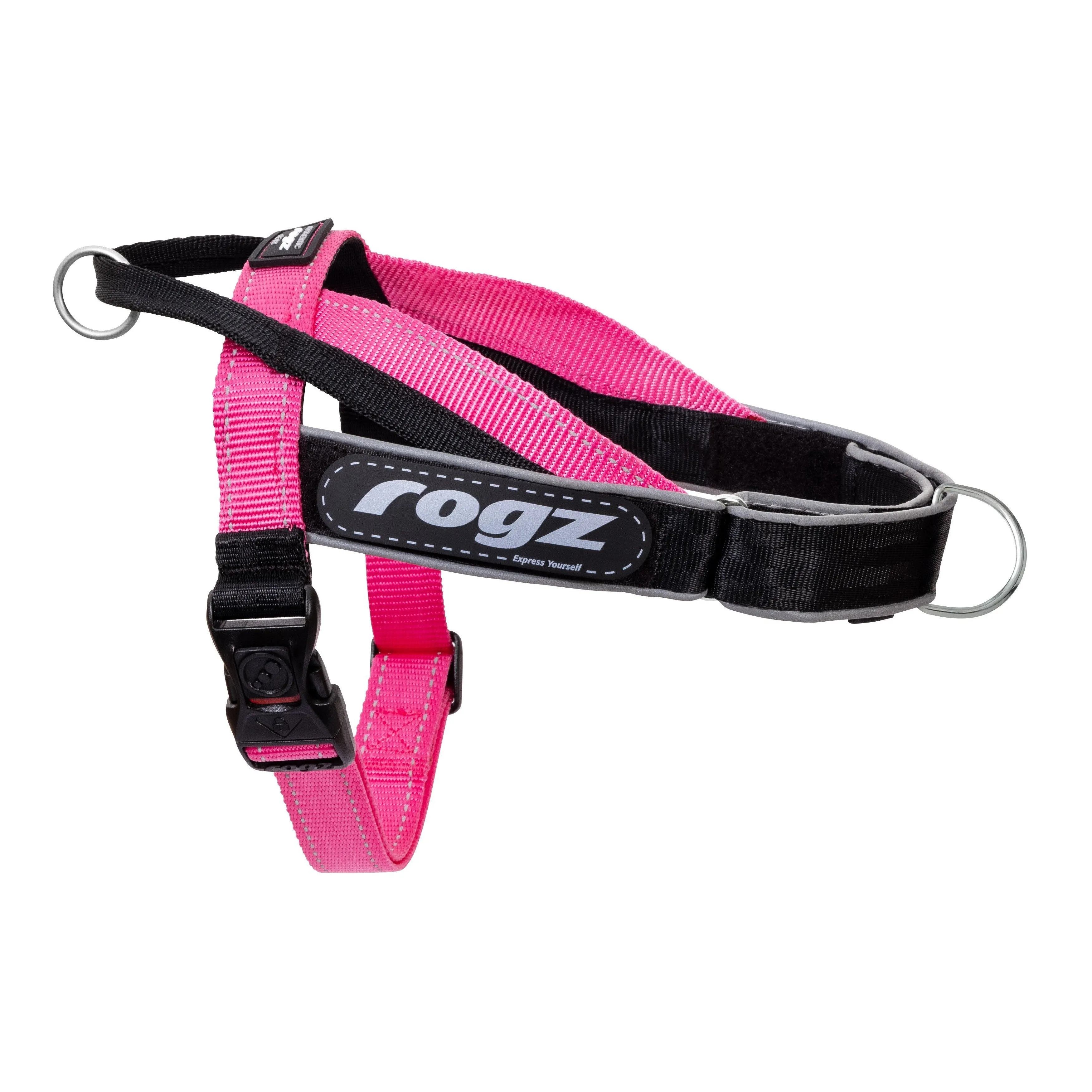 Rogz Utility LetzGo Personalised Harness Pink Med=^._.^=