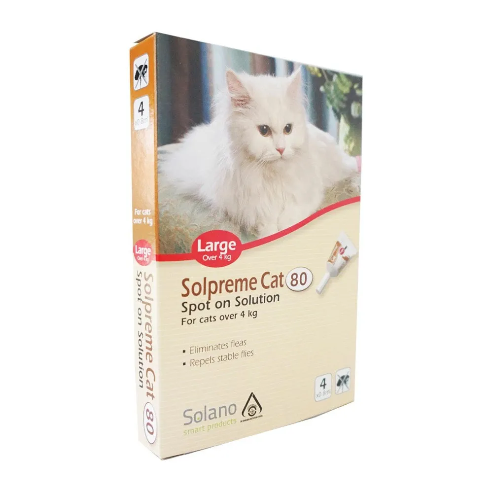 Solano Solpreme Spot-On Flea Control for Cats Over 4kg 4ct