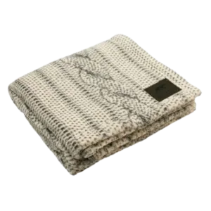 Tall Tails Cable Knit Blanket 30x40