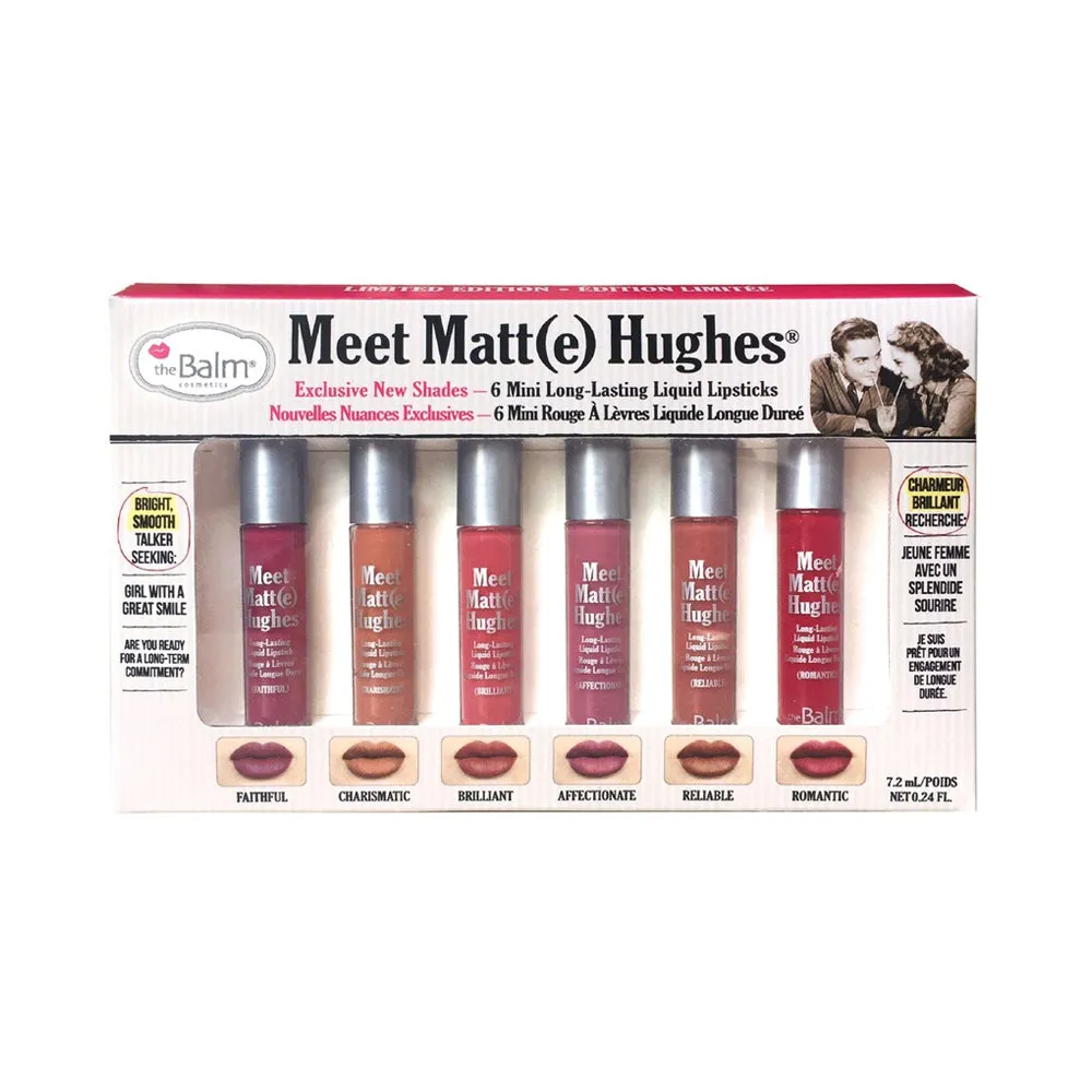 theBalm Meet Matt(e) Hughes 6 Mini Long-Lasting Liquid Lipsticks, Volume 2