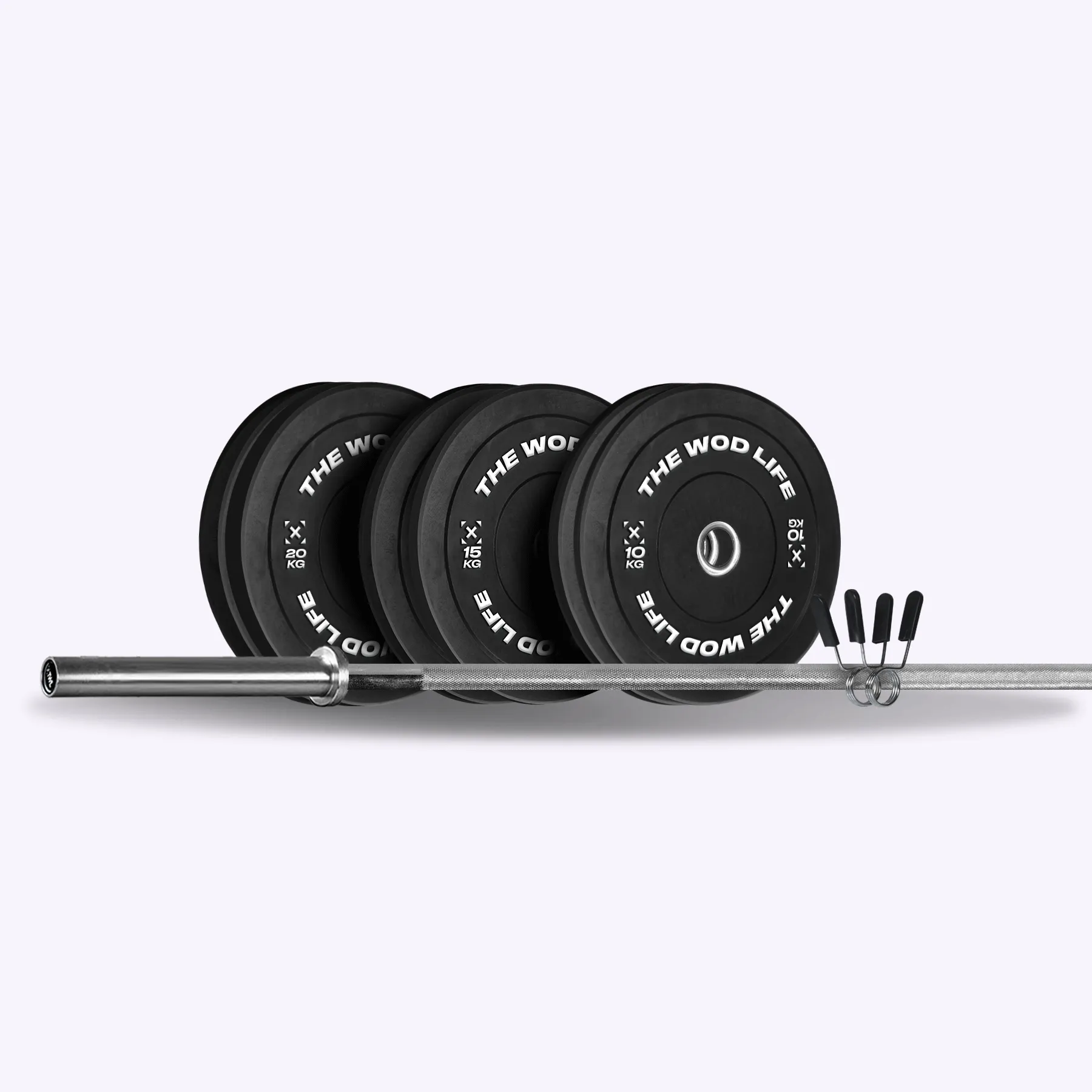 TWL - Men's 110Kg Everyday Barbell and Bumper Plate Package [PRE-ORDER]