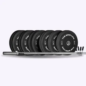 TWL - Men's 160Kg Everyday Barbell and Bumper Plate Package [PRE-ORDER]