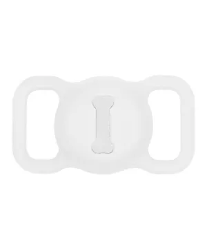 White AirTag Collar Holder